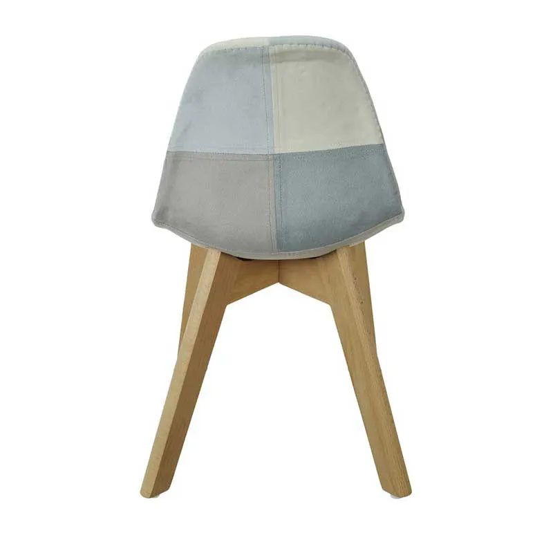 Chaise patchwork enfant Léonie Gris - 35x29,5x58cm-4