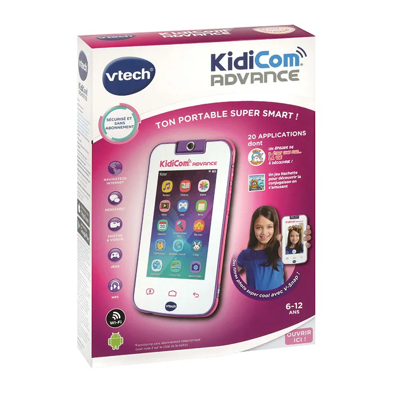 Téléphone KidiCom Advance Blanc/Rose - 6+-6
