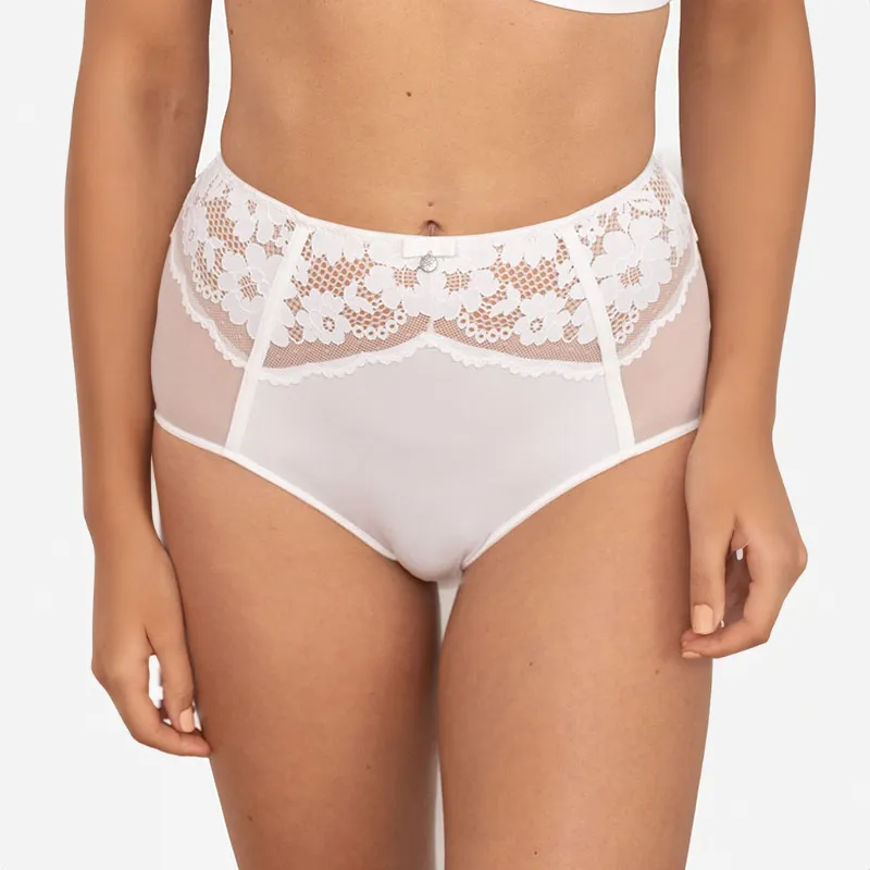 Culotte taille haute Emma - Ivoire-0