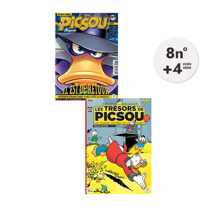 Abo. 1 an Picsou Mag. + Trésors de Picsou 12n° - 8+-0