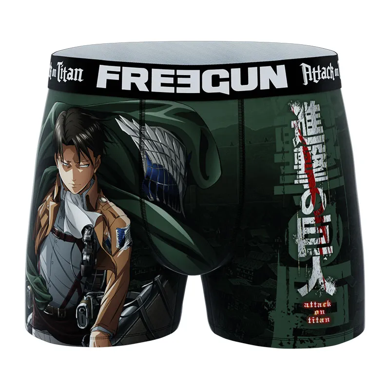 3 boxers homme Attack On Titan - Rouge/Bleu/Noir/Blanc/Vert-2