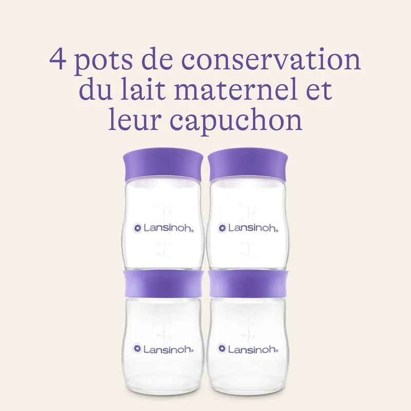 Pots de conservation du lait maternel - 4x160ml-2