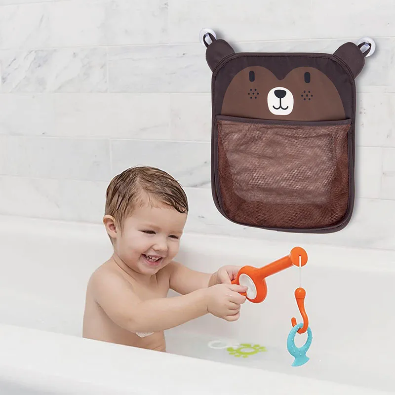 Sac de rangement filet jouet de bain Ours - 32x38cm-0