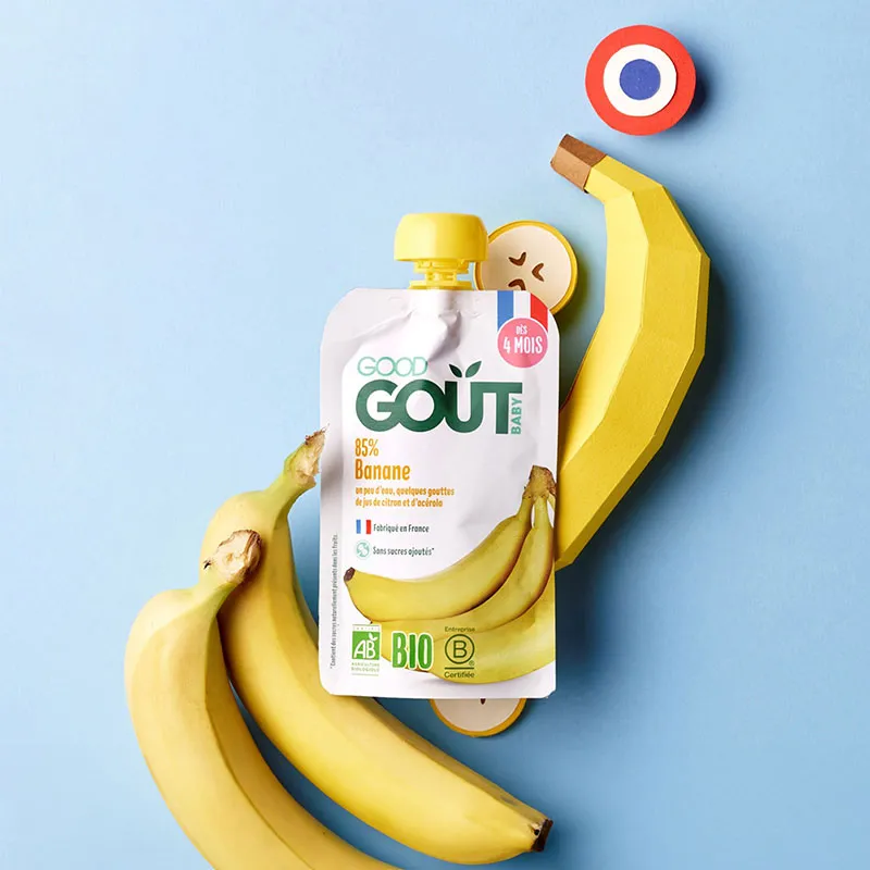 10x120g Gourdes Banane BIO - 4m+-1
