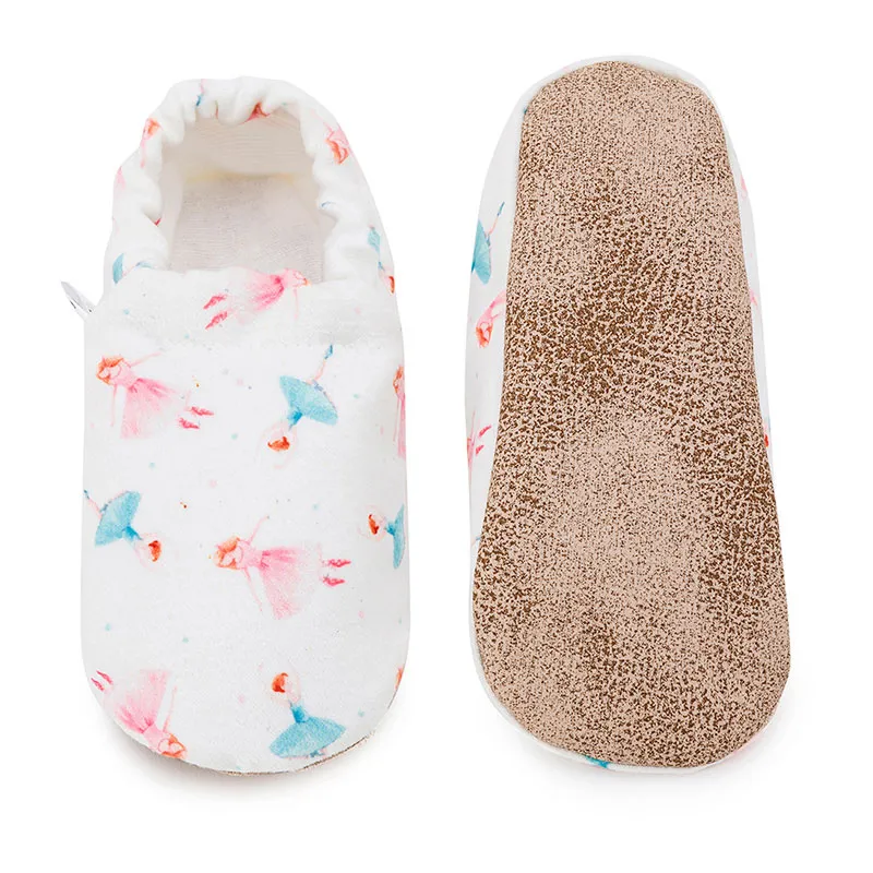 Chaussons Ballerine BIO - Blanc/Rose/Bleu-0