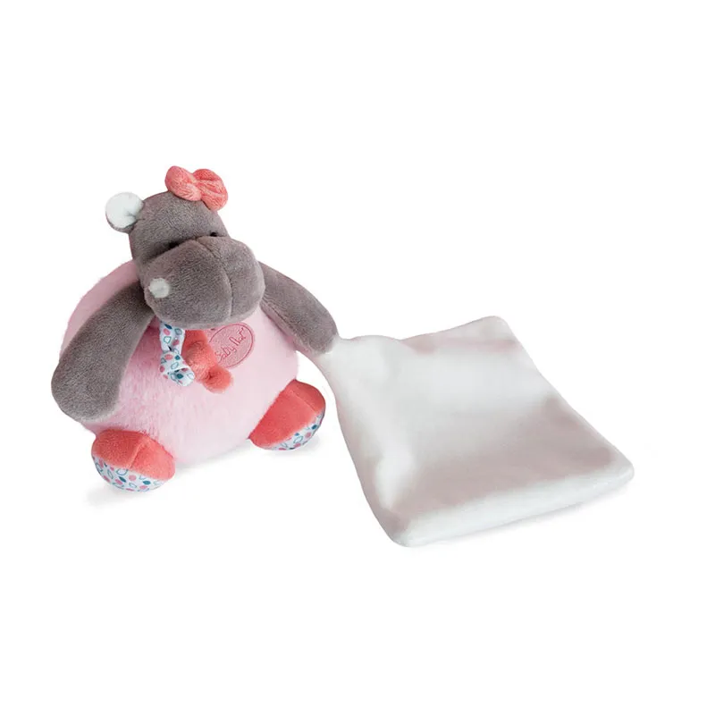 Doudou mouchoir Zoé l'Hippo - 11cm-0