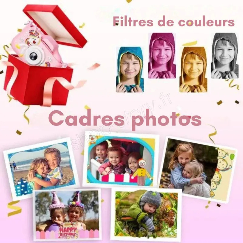 Appareil photo pour enfant Licorne Rose - 3+-7