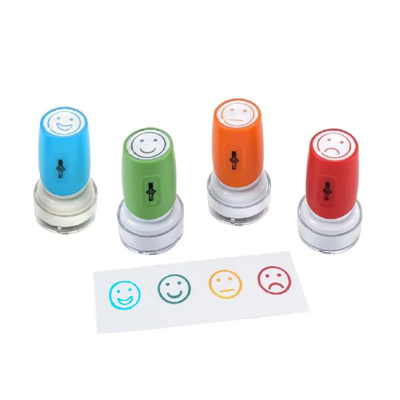 4 tampons de notation - Têtes Émoticônes - JPC-0