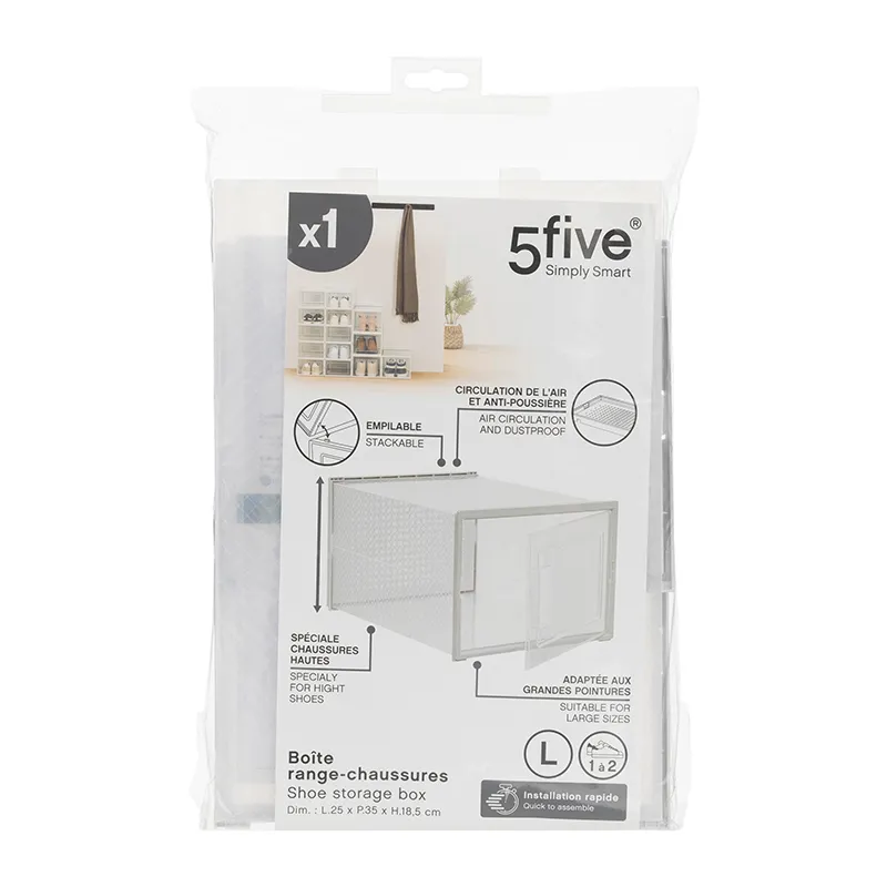 Boîte Range chaussures transparent - 25x35x18,5cm-4