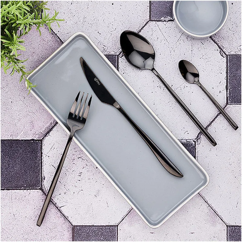 Ménagère Olaf Noir Brillant - 24pcs-1