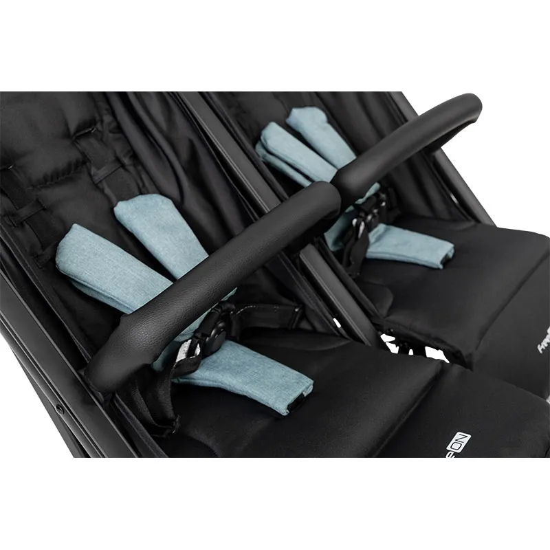 Poussette double Action Twin Black/Dusty Green - 0m+-8