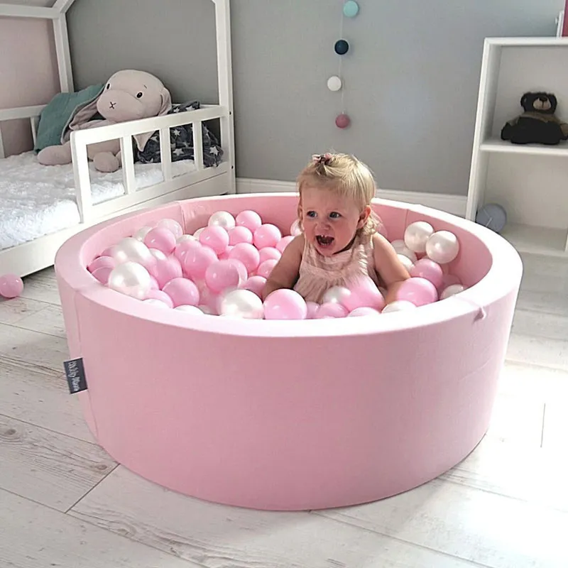 Piscine balles rond Rose/Perle + 200b. - 90x30cm-1