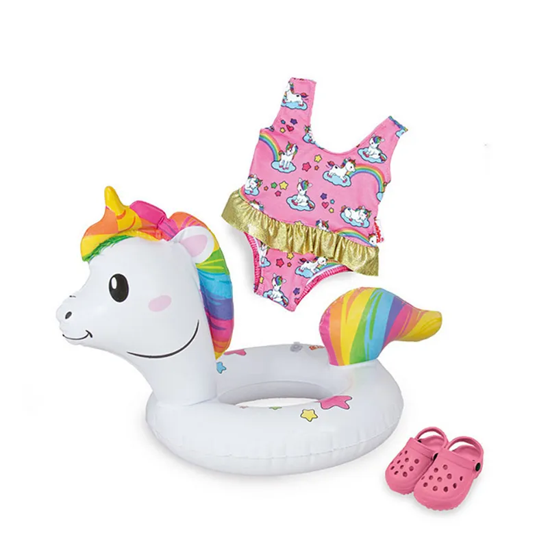 Set Piscine Licorne Henri - Poupée 28-35/35-45cm-0