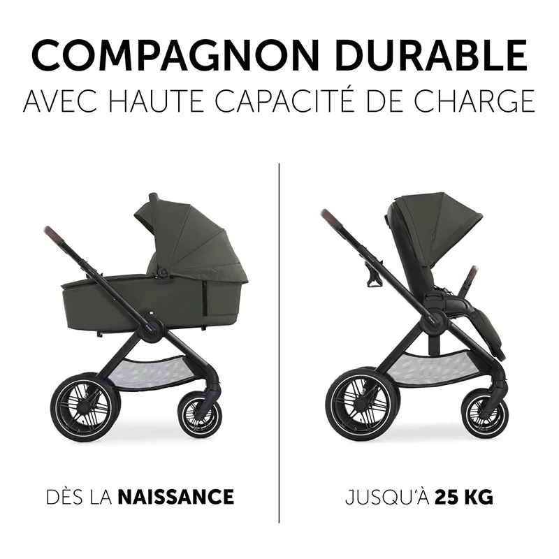 Duo Poussette Walk N Care Air Set Dark Olive - 0m+-5
