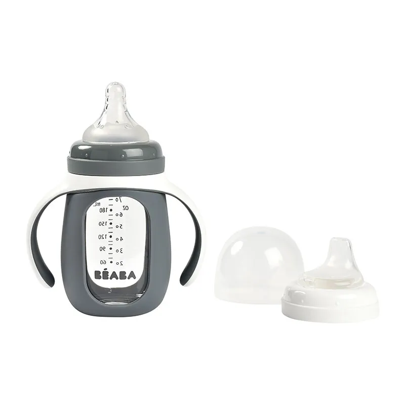 Tasse d'apprentissage en verre Gris minéral - 210ml-2