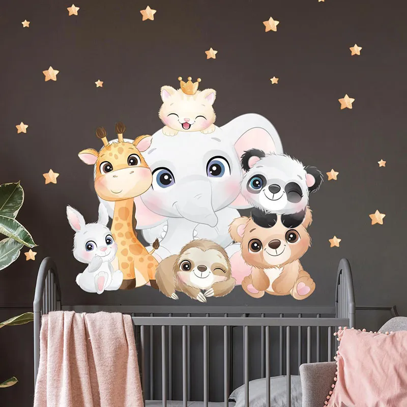 Stickers - Bébés animaux de la jungle-1