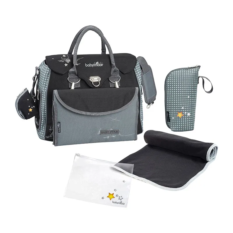 Sac à langer Baby Style - Noir/Gris-0
