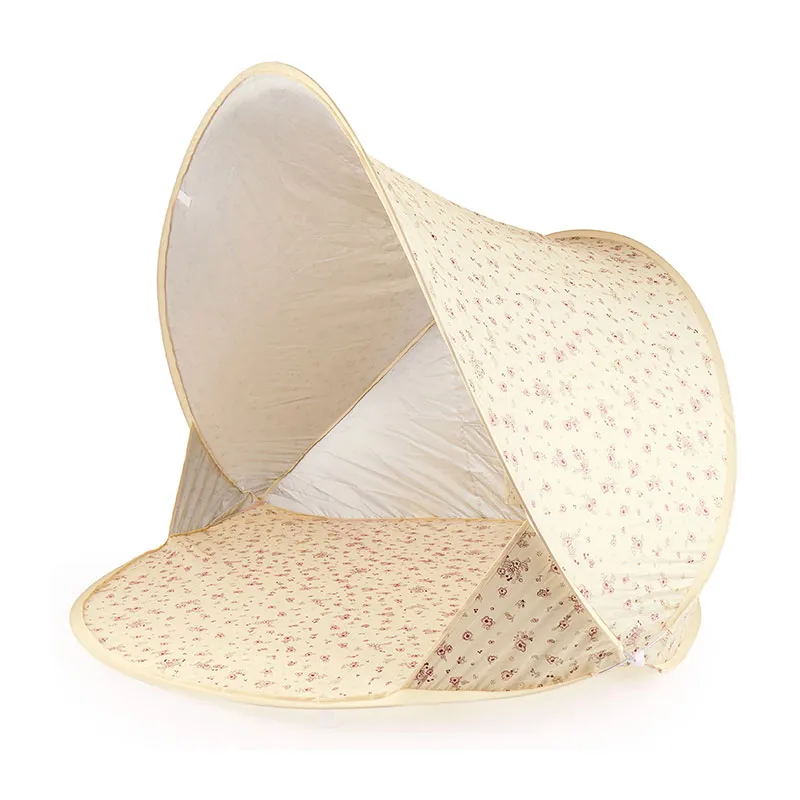 Tente de plage Pop Up Vintage Flowers Jaune - 130x130x108cm-1