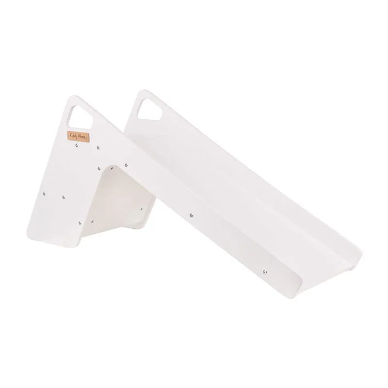 Toboggan 2en1 en bois Blanc - 52x35cm-0