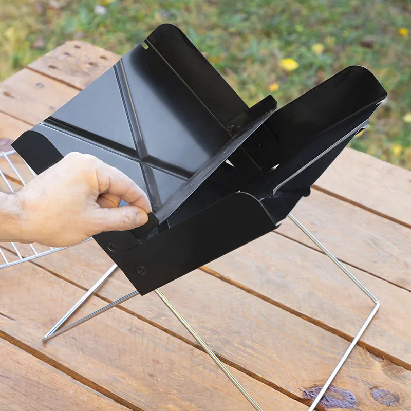 Mini-barbecue à charbon pliable - 31x28x30cm-6