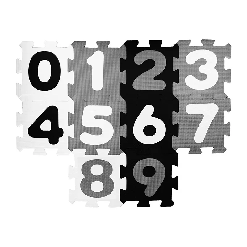 Puzzle Chiffres Mat Noir/Blanc 10pcs - 12m+-0