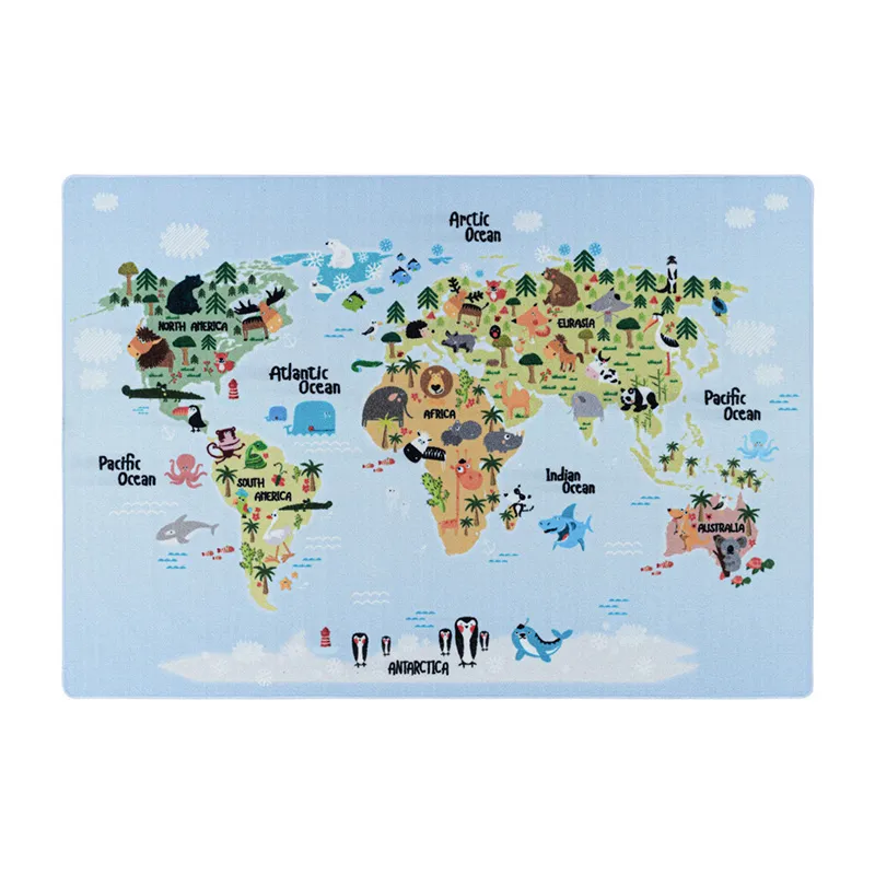 Tapis planisphère Play Bleu/Gris - Plusieurs dim. dispos-1