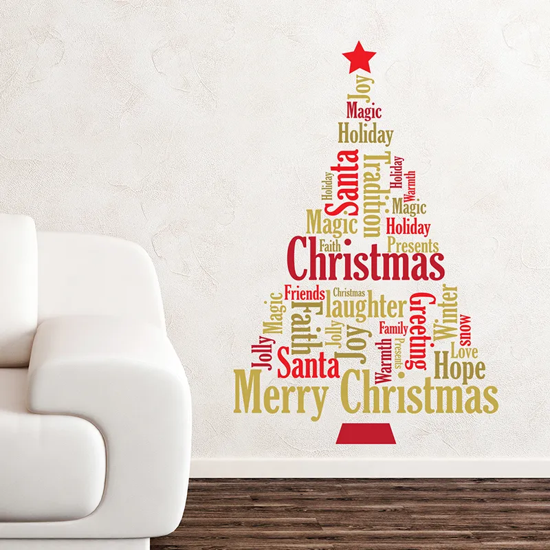 Stickers - Sapin & Ecritures anglaises-1