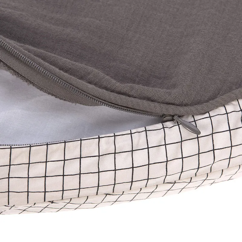 Coussin de sol Coton BIO Anthracite - 100x100cm-2