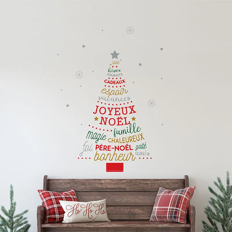 Stickers - Sapin Joyeux Noël & citation-2