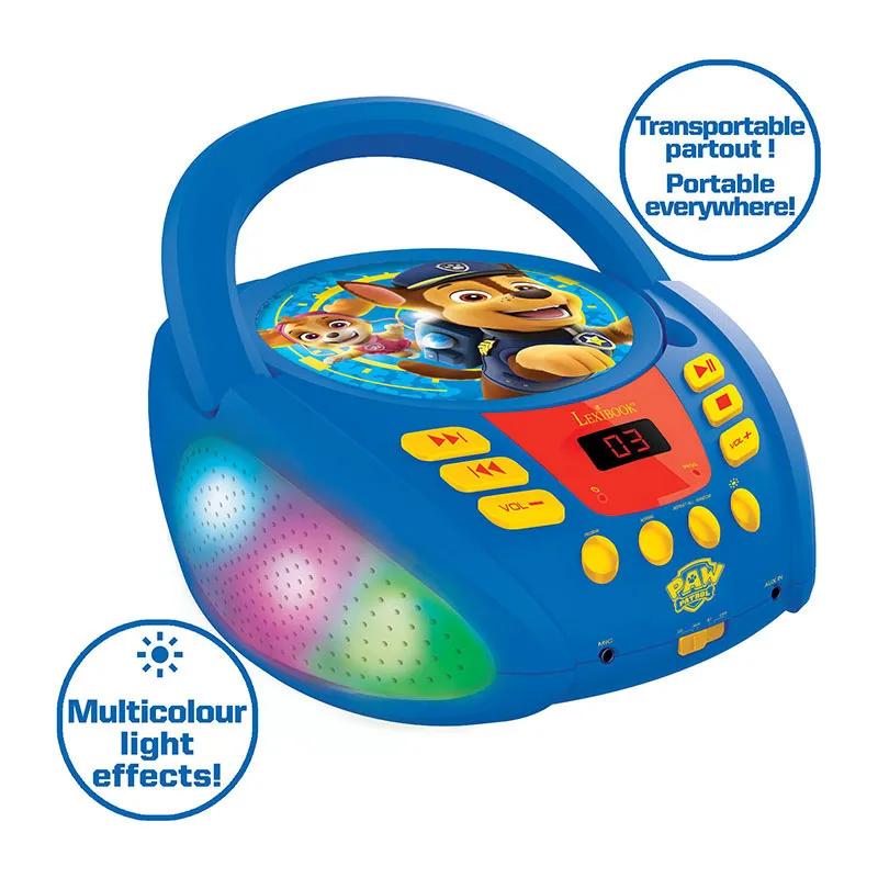Lecteur CD Bluetooth Effets lum. Pat'Patrouille - 36m+-3