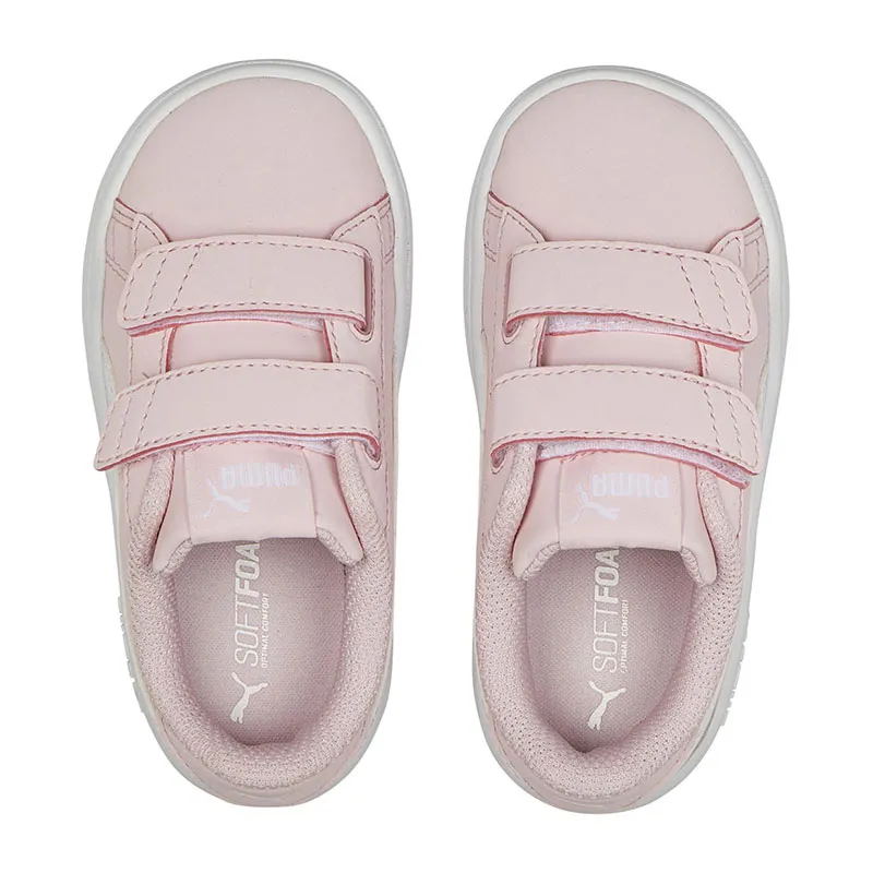Baskets Bébé Smash V2 Buck Puma - Rose/Blanc-3
