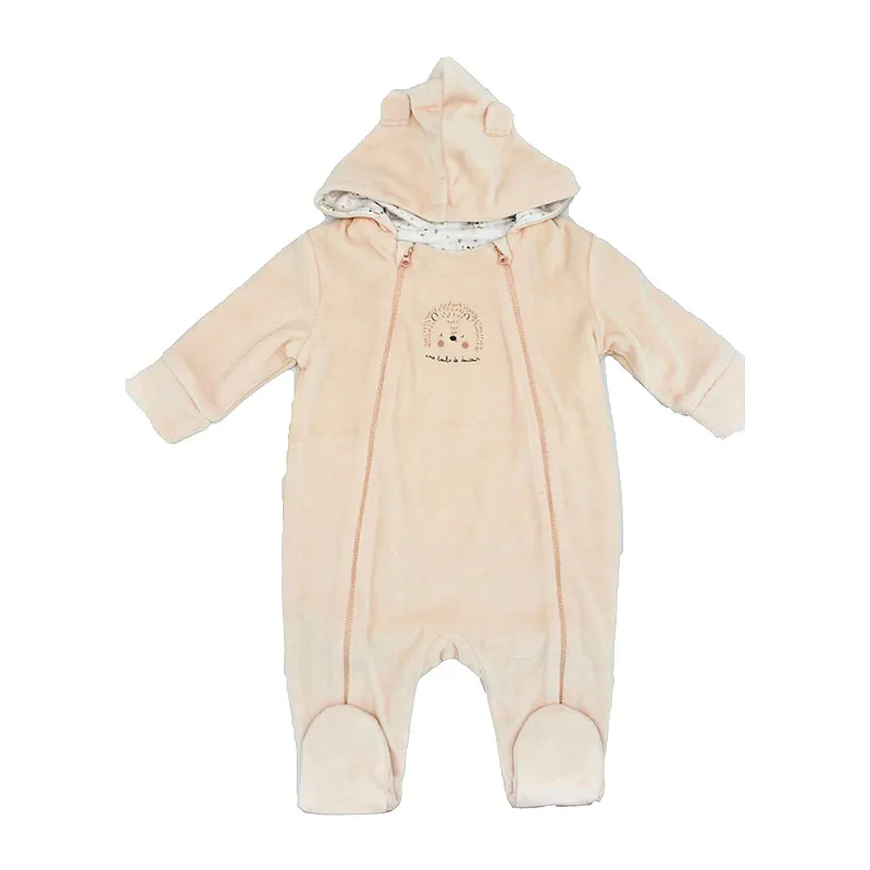 Surpyjama velours Hérisson - Rose-0