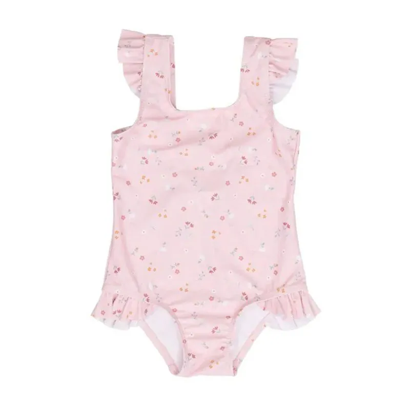 Maillot de bain 1pc à volants - Little Pink Flowers-0
