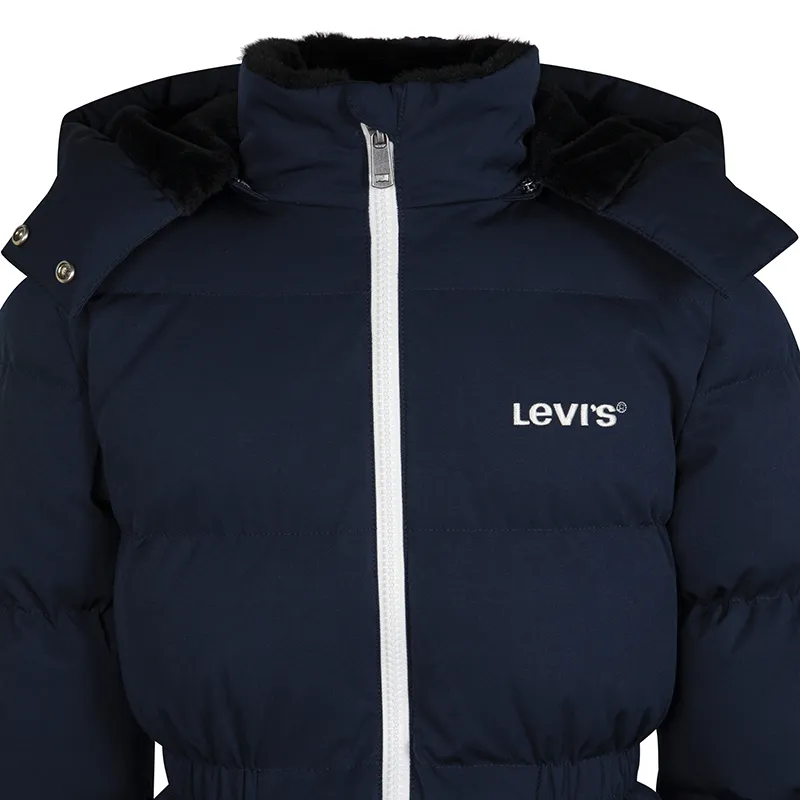 Doudoune longue Enfant Mix media - Dress Blues-5
