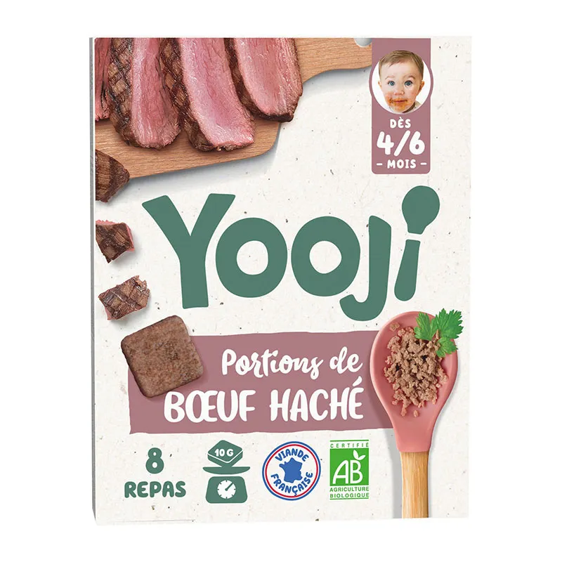 Pack Mes 1er Hachés de Viandes Bio et Poissons Sauvages MSC - 50 repas - 4m+-15