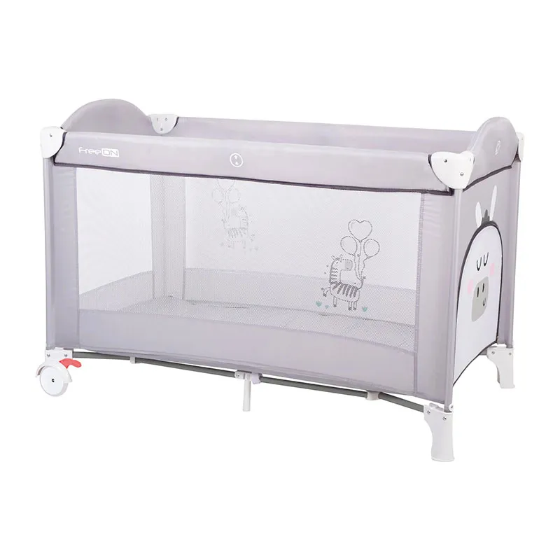 Lit Parapluie avec trappe d'ouverture Zèbre Gris - 120x60cm-0