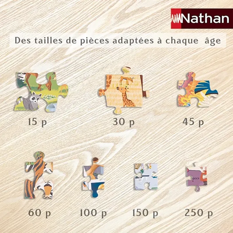 Puzzle cadre 15pcs Petit Ours Brun à la ferme - 36m+-2