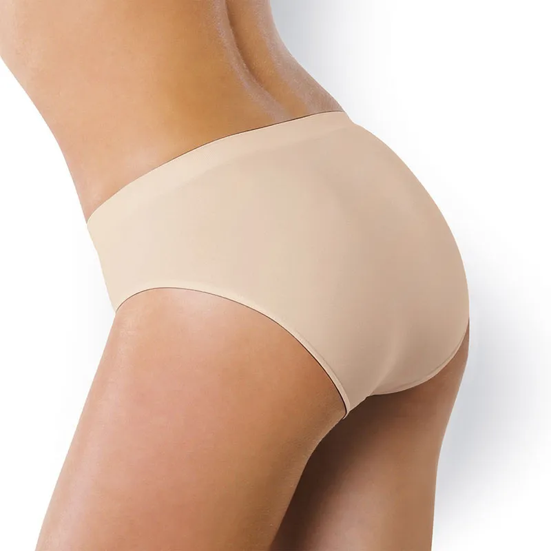 3 Culottes taille midi Basiques - Nude-1
