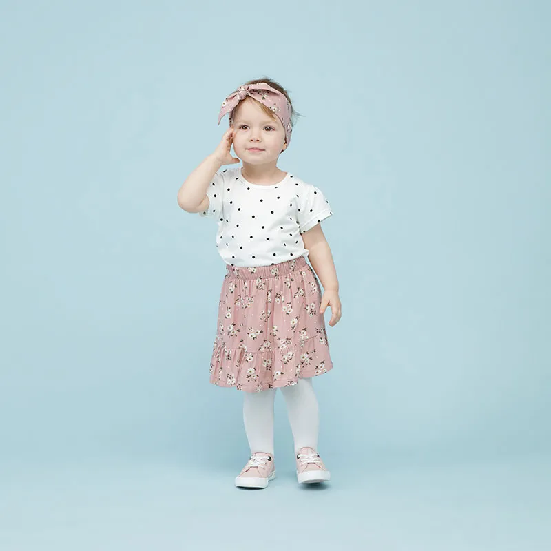 T-shirt MC Pois - Blanc/Noir-1