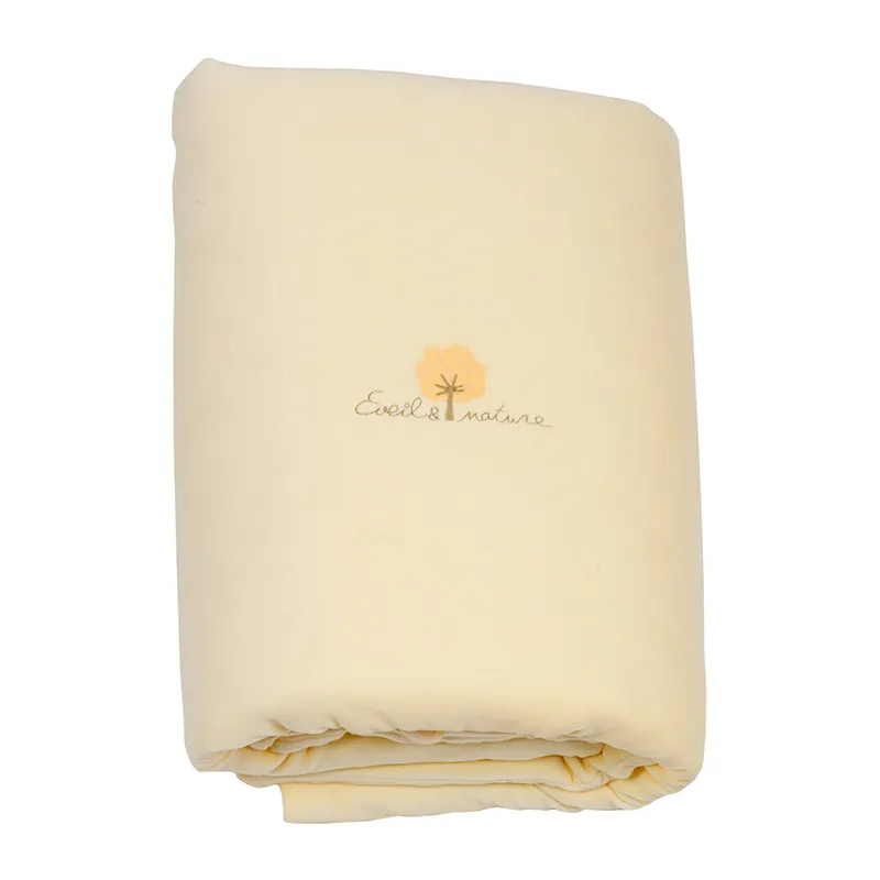 Edredon velours Coton BIO Jaune - 100x140cm-0