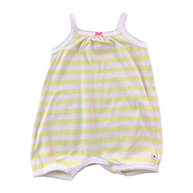 Combishort - 6 mois - PETIT BATEAU - Jaune/Rose-0