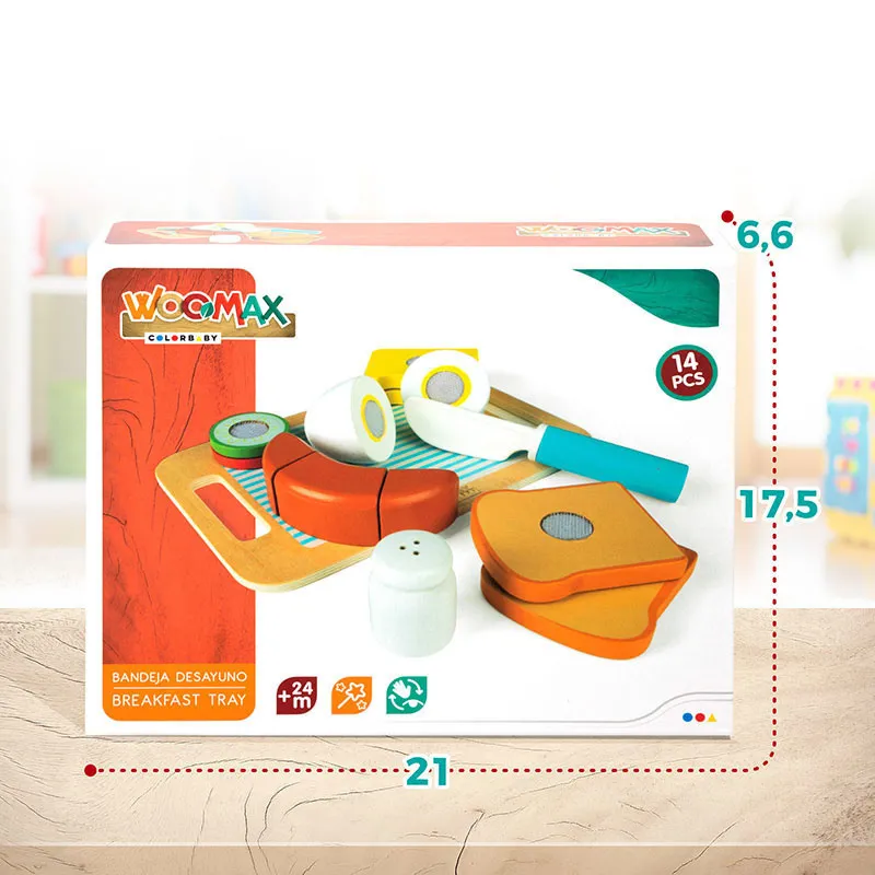 Planche Petit déjeuner Bois 14pcs - 24m+-1