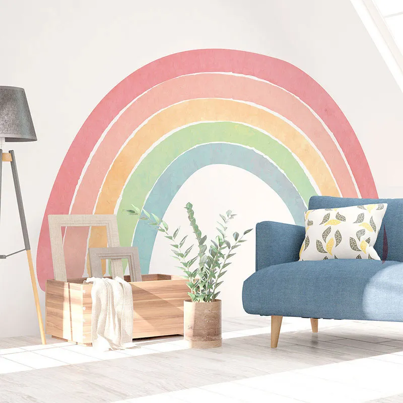 Papier peint préencollé - Arc-en-ciel Design Pastel-4