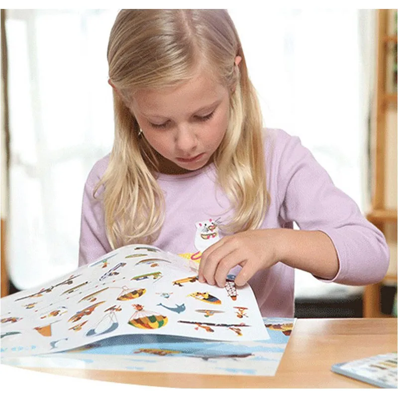 Stickers réutilisables Animaux 200pcs - 36m+-7