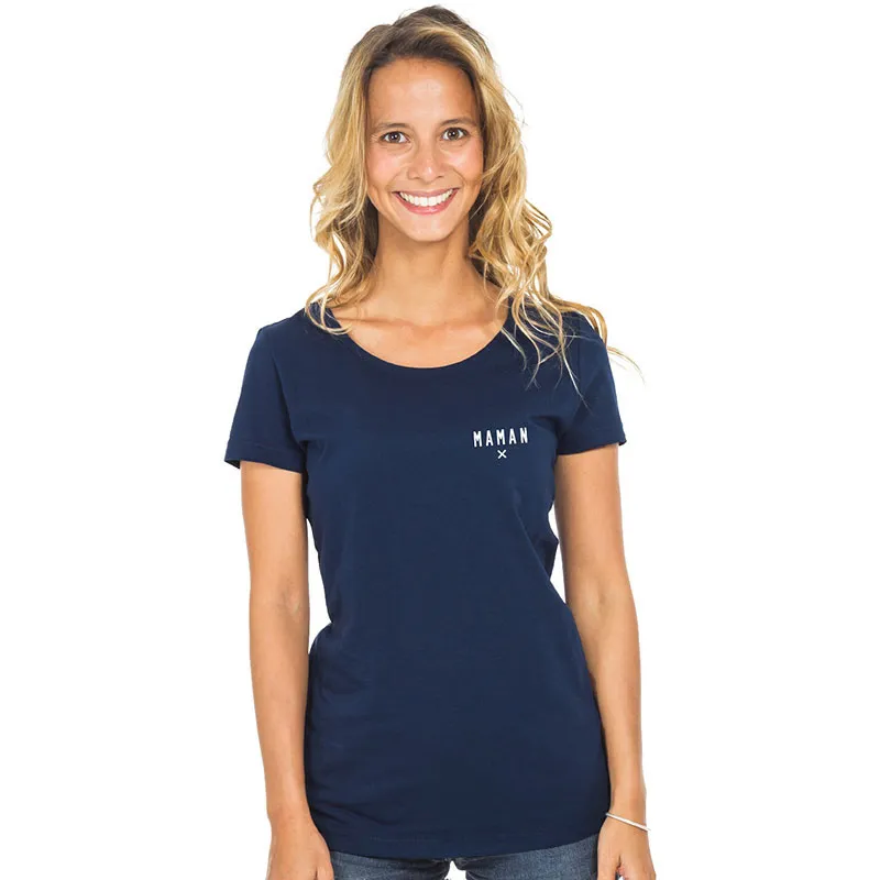 T-shirt Femme Maman x coeur 2 BIO - Navy-0
