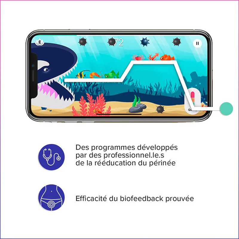 Sonde de renforcement Périnéale Perifit Care - Vert d'eau-3