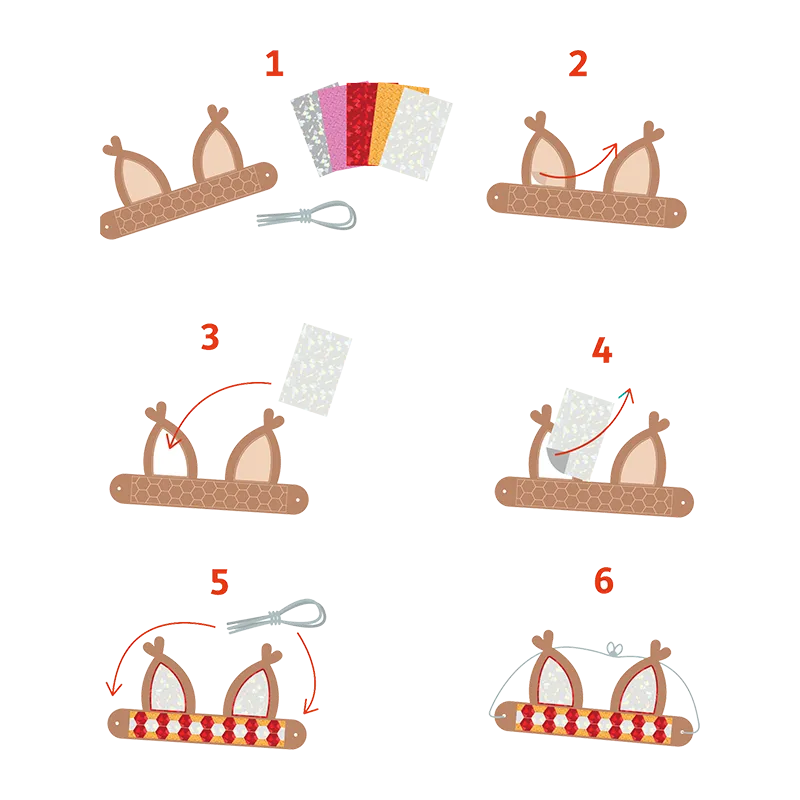 Kit DIY Couronnes à métalliser Animaux 10pcs - 4+-1