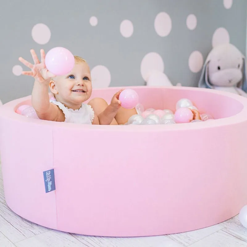 Piscine balles rond Rose/Perle + 200b. - 90x30cm-5