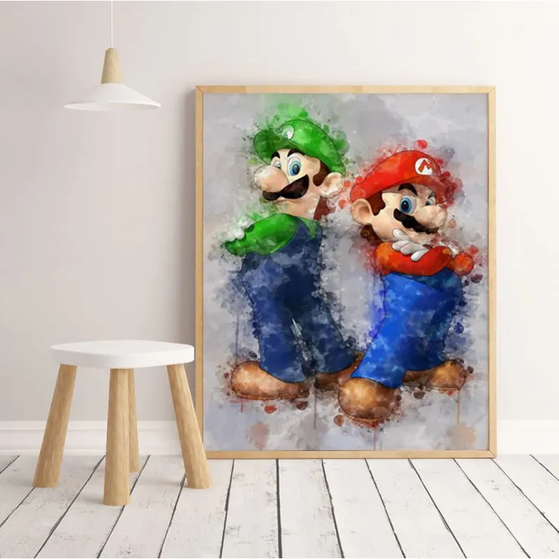 Toile Mario et Luigi - 30x40cm-0