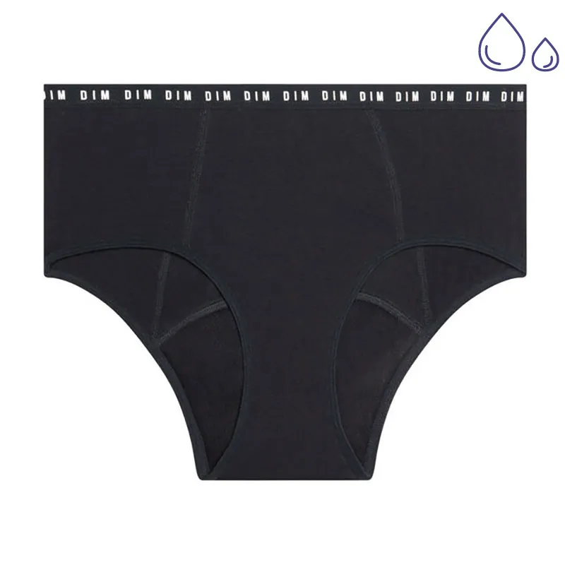 Culotte + Shorty menstru. Flux abondant BIO - Noir-5